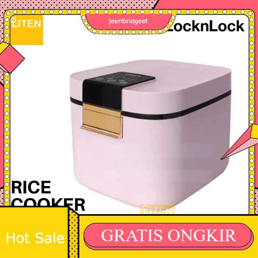 LOCKNLOCK Rice Cooker Low Sugar 400W PINK 0.8L 0.8 Liter 3L 3 Liter EJR832PIK