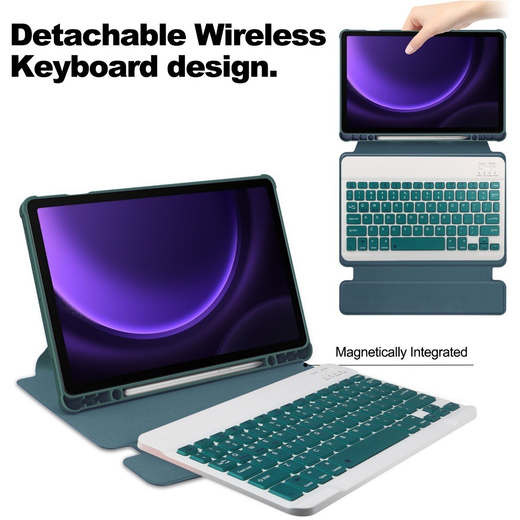 ROTARY BOOK COVER KEYBOARD WITH TOUCHPAD / TRACKPAD IPAD PRO 11 / AIR M3 / AIR 4/5/6/7 / IPAD GEN 5/