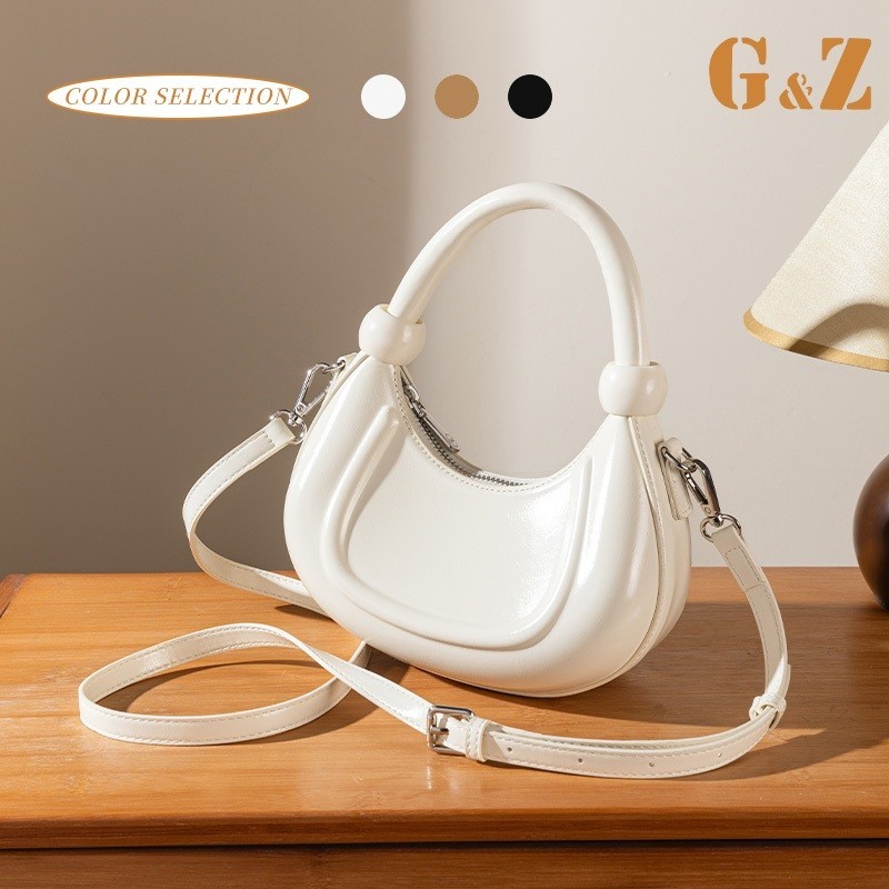 G&Z - Luna Glossy/Tas Selempang Wanita Model Bulan Kulit PU - Tas santai - Tas santai