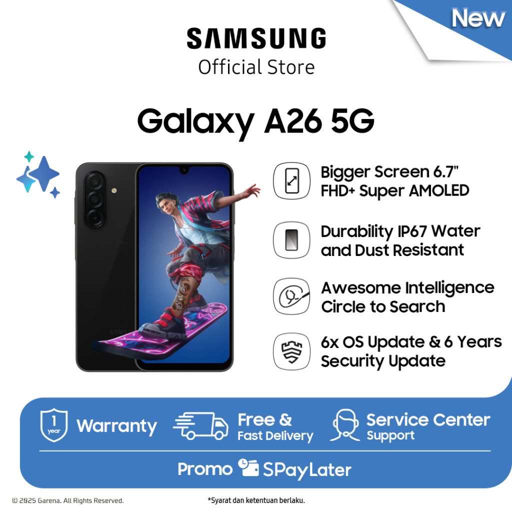 Jual hp Samsung Galaxy A26 5G 8/256GB - Black Terlaris