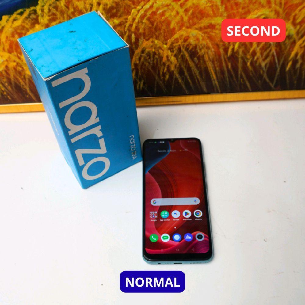 REALME NARZO 30A 4/64 GB HP SECOND ORIGINAL SINAR MUTIARA CELL