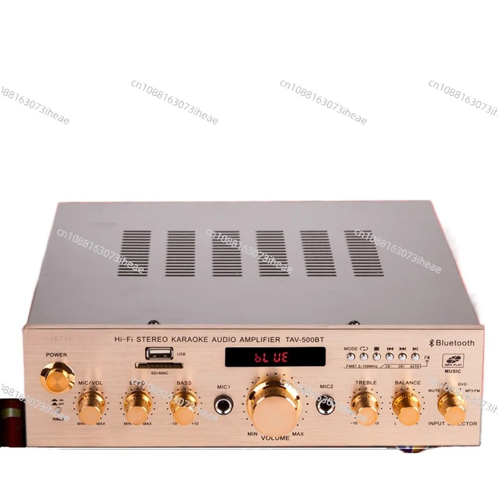 2-annel high-power remote control Bluetooth rao card speaker power amplifier gital 220V karaoke