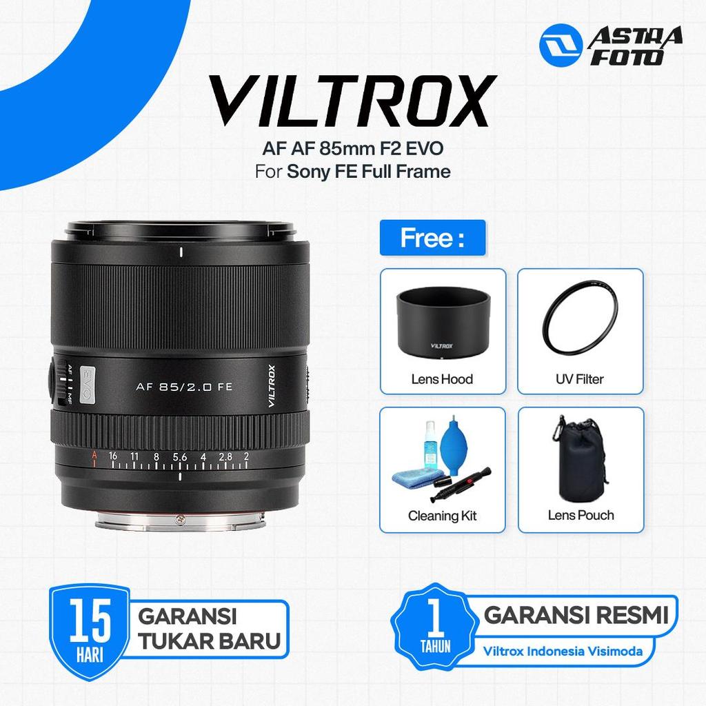 Viltrox AF 85mm F2 EVO for Sony FE Full Frame Lensa Viltrox 85 mm f/2 Garansi Resmi
