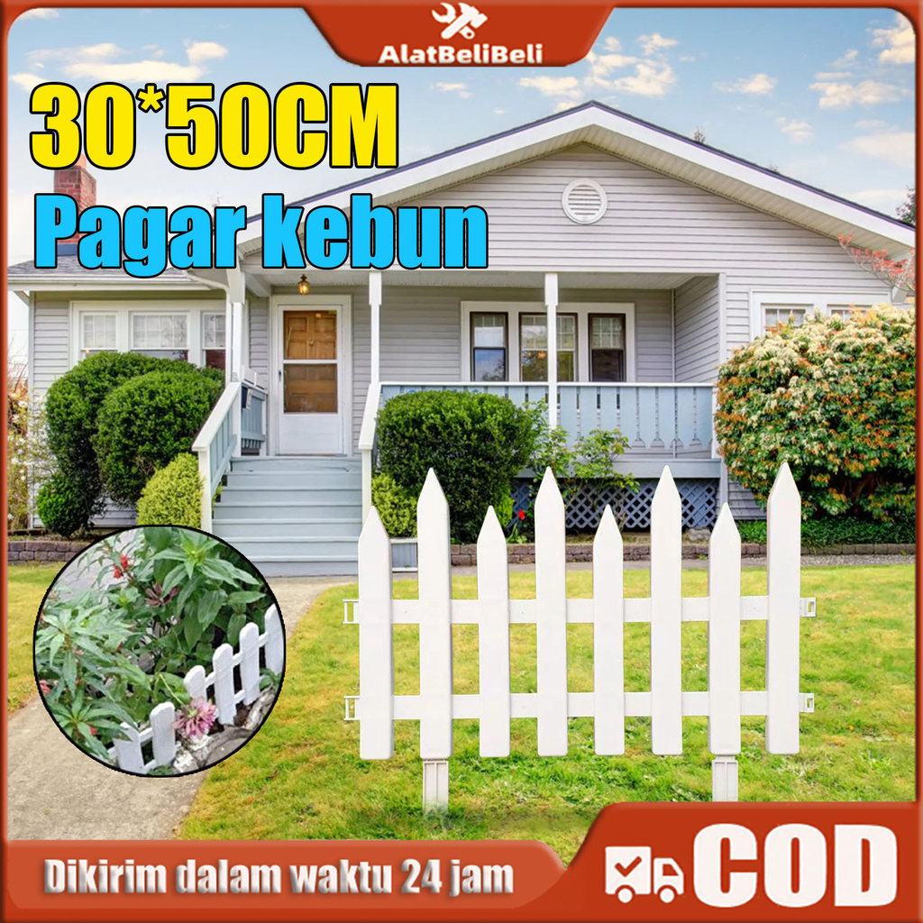 50*30CM Pagar Taman  Dekorasi Pagar Taman Plastik Shabby Chic Pagar Kebun Pagar Plastik Vintage Deko