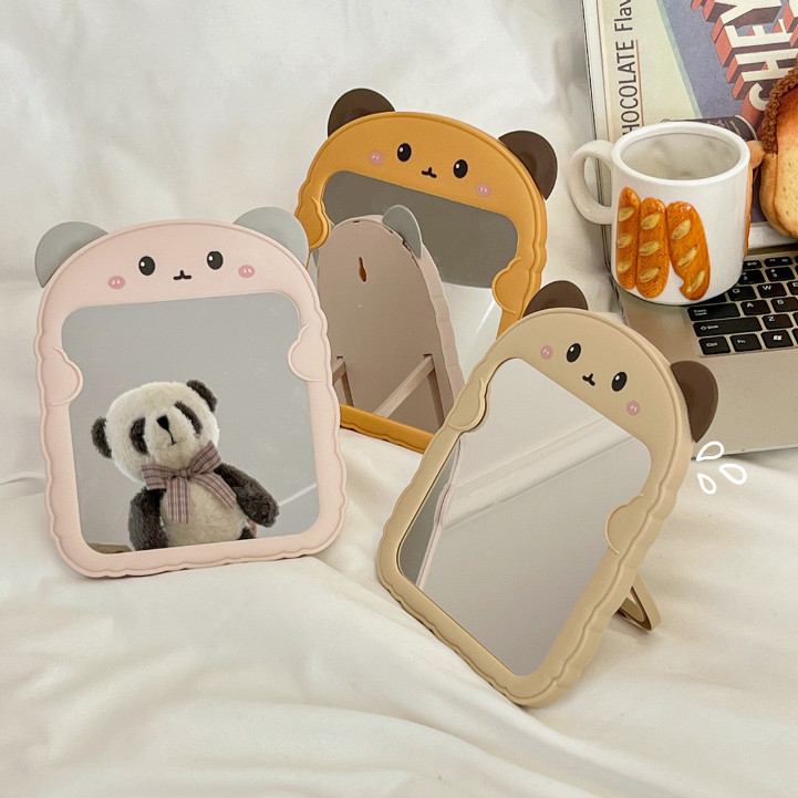 C6524 Cermin Lipat Portable / Cermin Mini Aesthetic / Kaca Rias Make Up / Make Up Mirror Motif Kucin