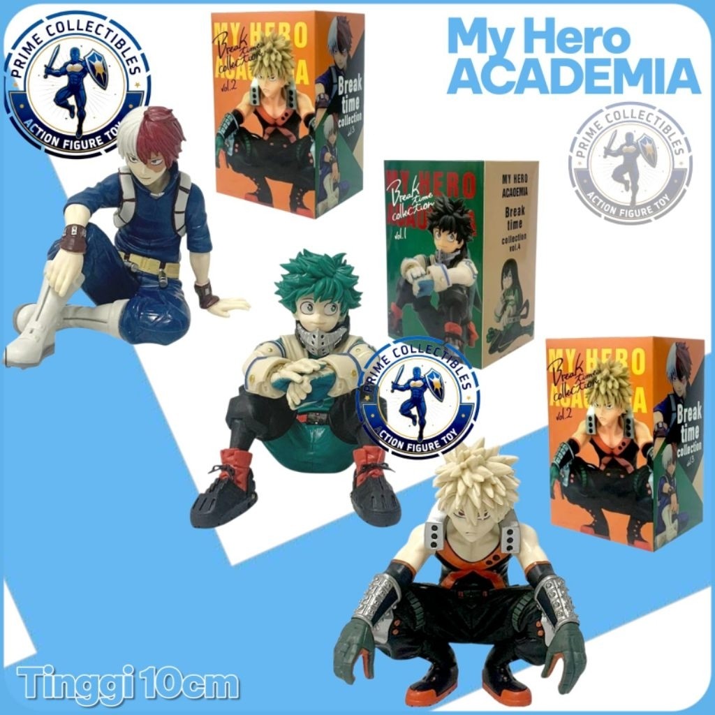 KOLEKSI Action Figures My Hero Academia Break Time Collection Tinggi 10cm Izuku Midoriya / Katsuki B