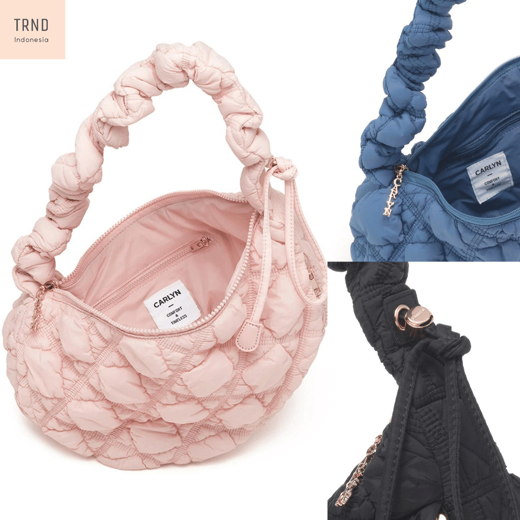 DOMOR_SHOP  CRLYN Bag Embos Ada Logo Cozy Bag Puffy Sling Bag Wanita Original Import Bangkok SB017