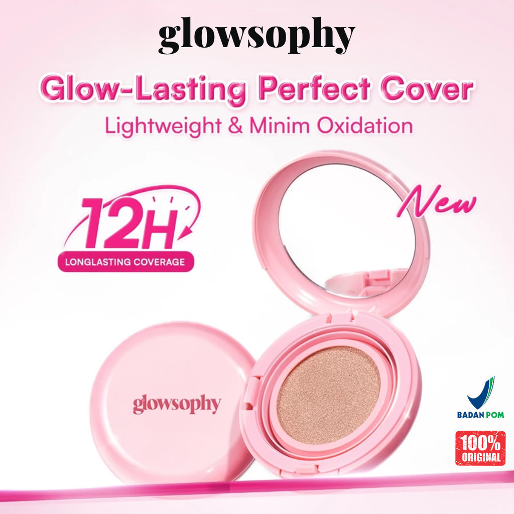 [Ready] Glowsophy Cover Glow Serum Cushion Long Lasting 11gr | Cushion Makeup Harian Finish Glowing,