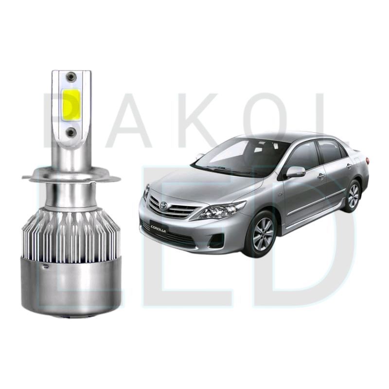 2pcs Lampu Utama Dekat LED H7 COB Mobil Toyota Corolla Altis E140 BL