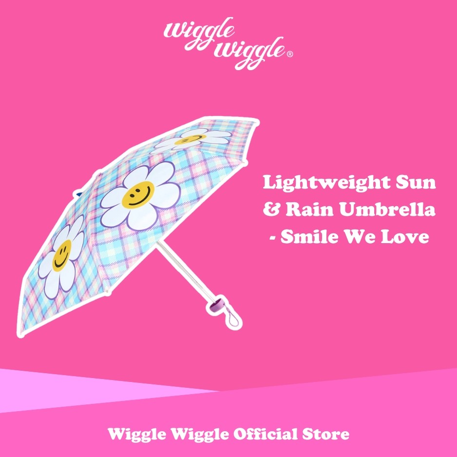 Wiggle Wiggle Lightweight Sun & Rain Umbrella - Smile We Love Payung Lipat Motif Cantik Korea