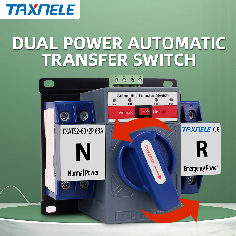 ATS Automatic Transfer Switch Untuk Pindah Otomatis Genset Dan PLN ATS GENSET 63A 2P 2 POLE