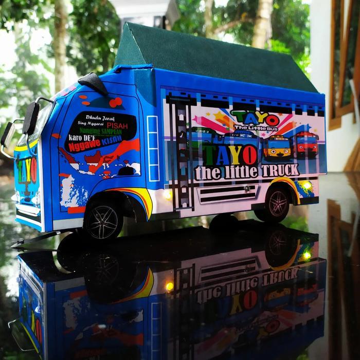 Miniatur Truck Oleng Motif TAYO / Miniatur Truk