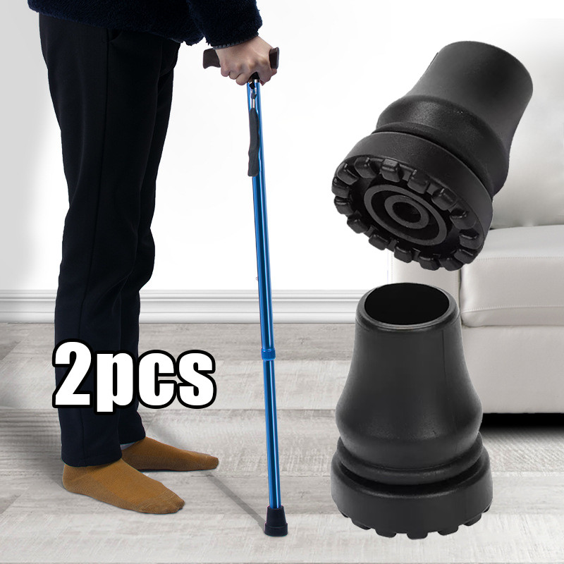 Isi 2 Karet Pengganti Tongkat Kruk Bagian Bawah Karet Bawah Tongkat Lipat Premium Karet Tongkat Kruk