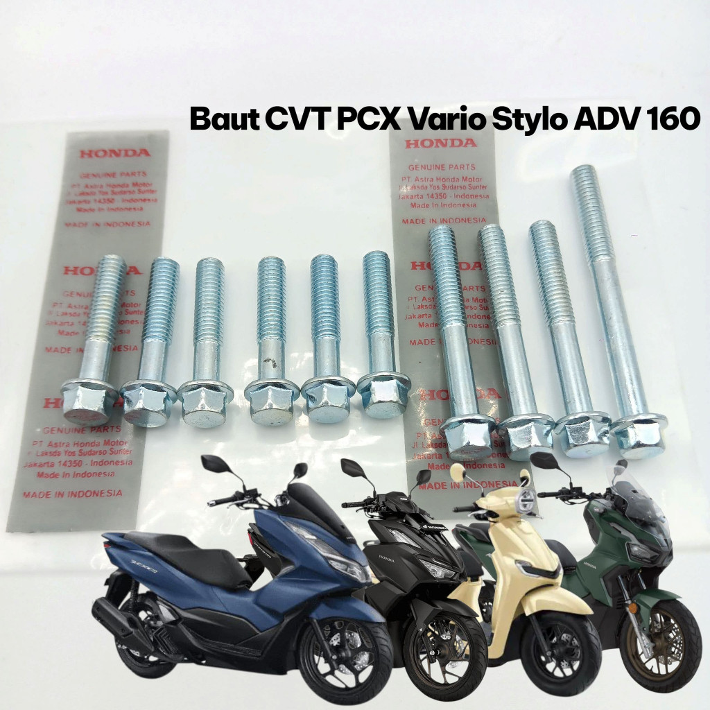 1 Set Baut Blok CVT HONDA PCX160 ADV160 VARIO160 STYLO Baut CVT Kunci 8 Drat 10 FA Motor