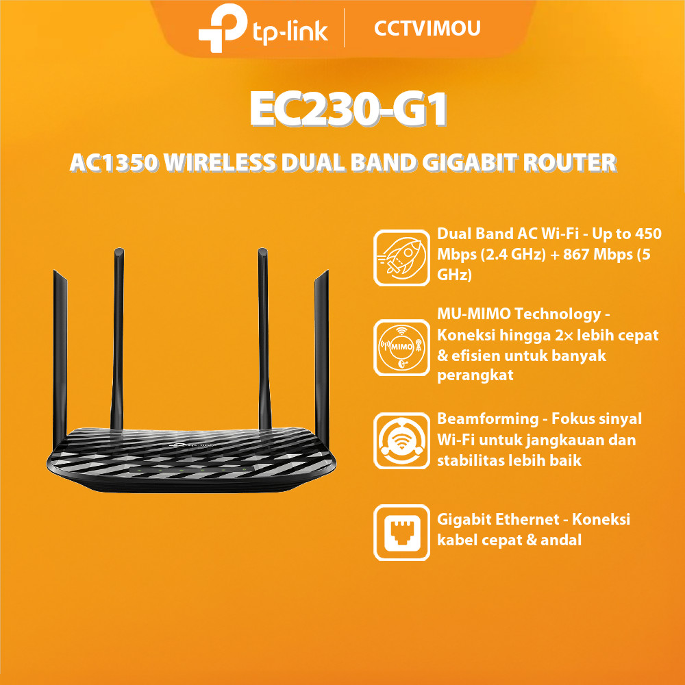 TP-LINK EC230-G1 AC1350 WIRELESS DUAL BAND GIGABIT ROUTER