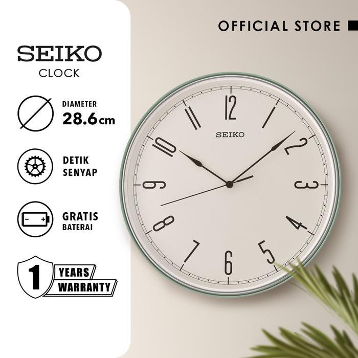 Seiko Clocks Jam Dinding Seiko Analog QXA755M 28.6 cm White Dial Plastic Case