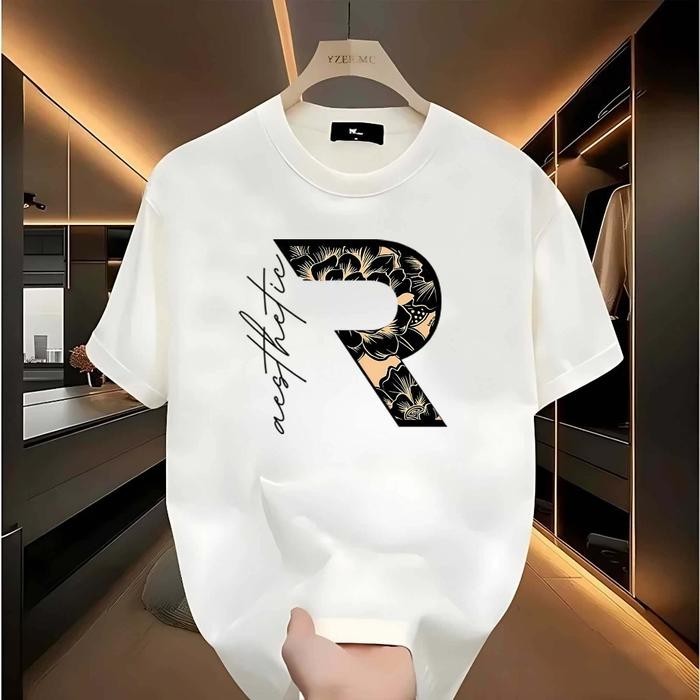 HOT T-Shirt Katun Tebal 240g Anti Lembek - Potongan 50%, Desain Minimalis untuk Gaya Kasual Santai W