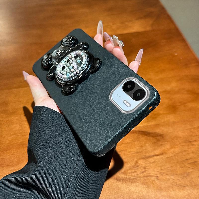 HP Soft Casing Case Silikon Untuk Redmi A1 A 1 Casing Phone Cover Beruang Mengurung