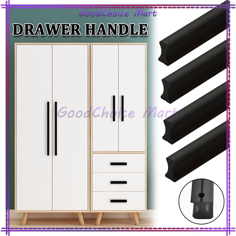 Handle Tarikan / Tarikan Laci / Lemari Laci Handle Hitam