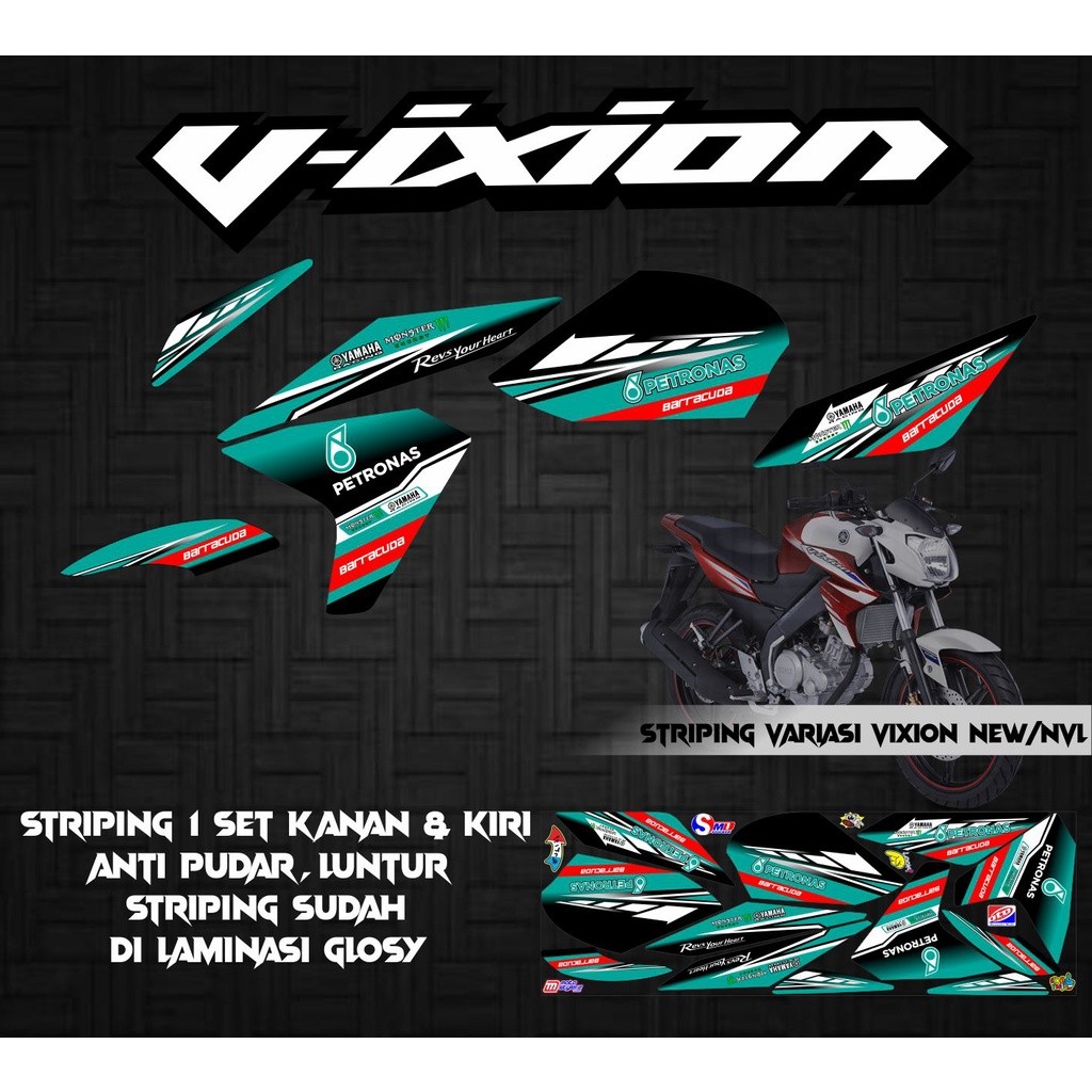 STRIPING STICKER VARIASI VIXION NEW/NVL PETRONAS