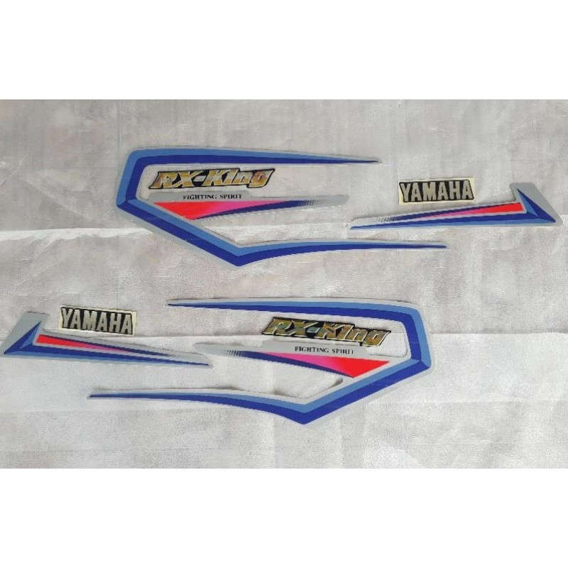 striping rx king 2001 silver set emblem timbul, sriker lis body rx king silver komplit emblem timbul