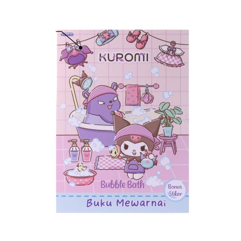 ADINATA Kuromi Coloring Book L  | Buku Mewarnai | Buku Aktivitas anak