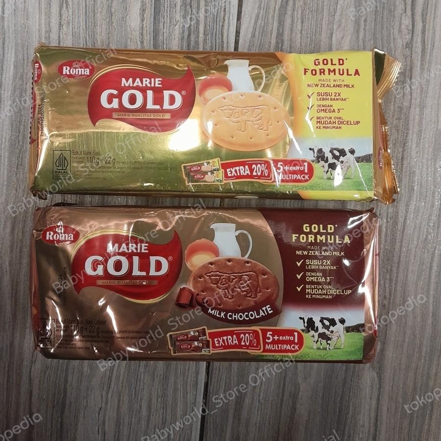 Roma Marie Gold Biscuit Rasa Susu / Coklat 110gr