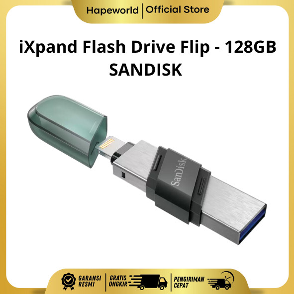 SANDISK iXPAND FLASH DRIVE FLIP - 128GB SEA GREEN