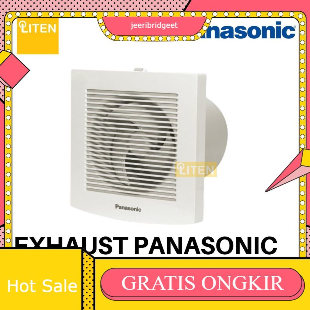 Exhaust Fan Plafon Dinding Panasonic 10 EGS FV10EGS2 / FV 10EGS2 Shutter Eksos 6 Inch 4 inch 15EGS 1