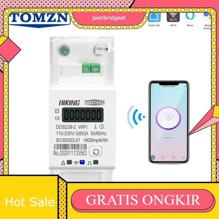 Smart KWH Meter Wifi EXIM Expor Impor Watt Meter Digital PLTS ON GRID