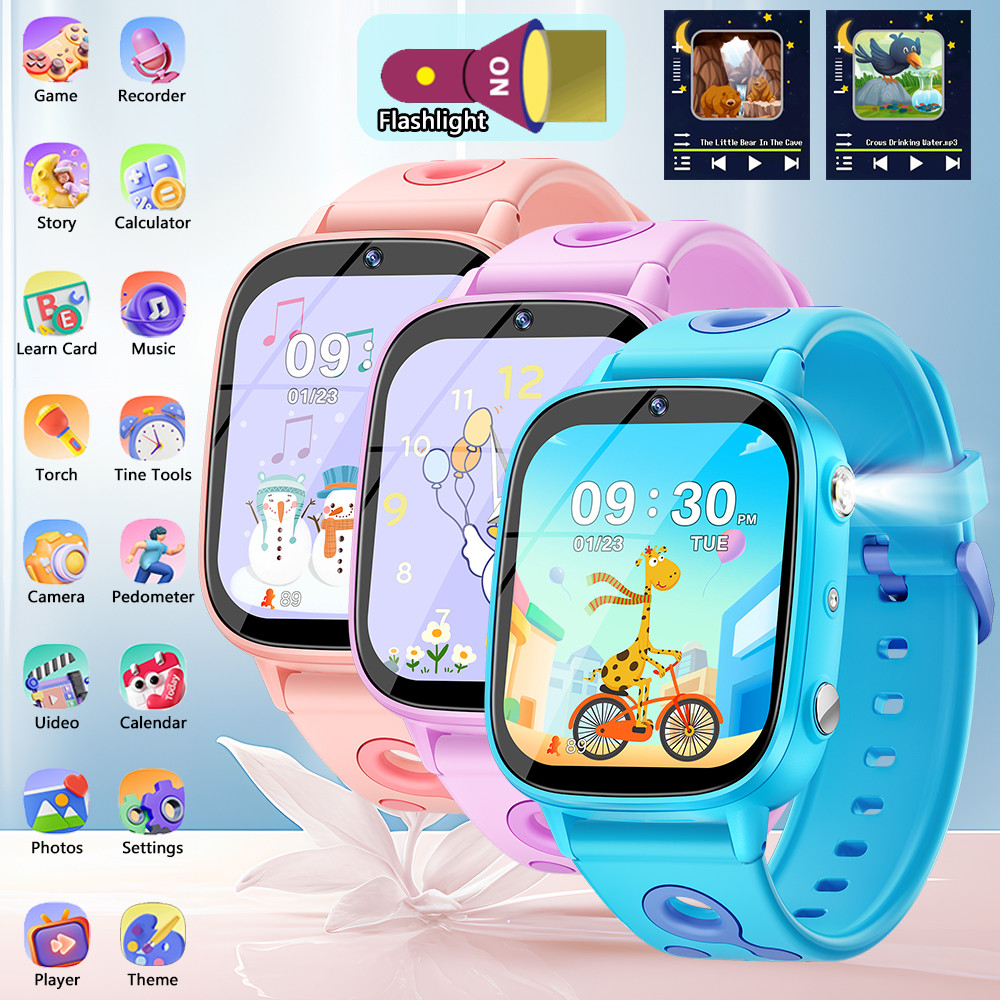 2025 New Smart Wat For ildren HD Tou Screen Camera 26 Games Learn vocabulary Alarm Clock Calculator 