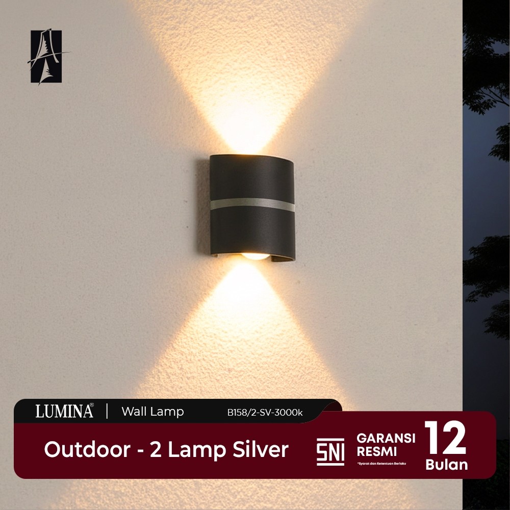 Lumina - Lampu Dinding LED Minimalis Modern Sorot 2 Arah 2W 4W 6W Tahan Air Indoor Outdoor Waterproo
