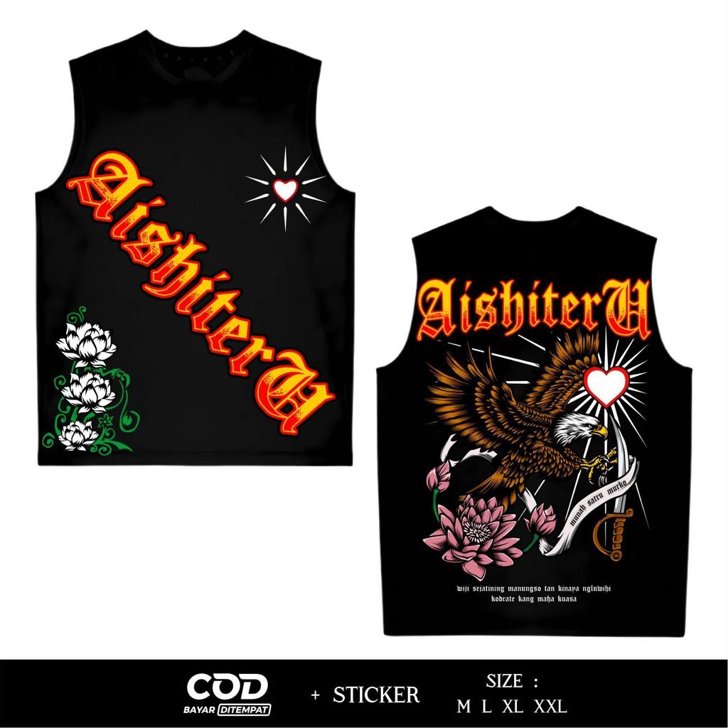 KAOS SINGLET PSHT AISHITERU MUNAH SATRU MURKO WIJI SEJATINING MANUNGSA SINGLET PSHT TERBARU - SINGLE