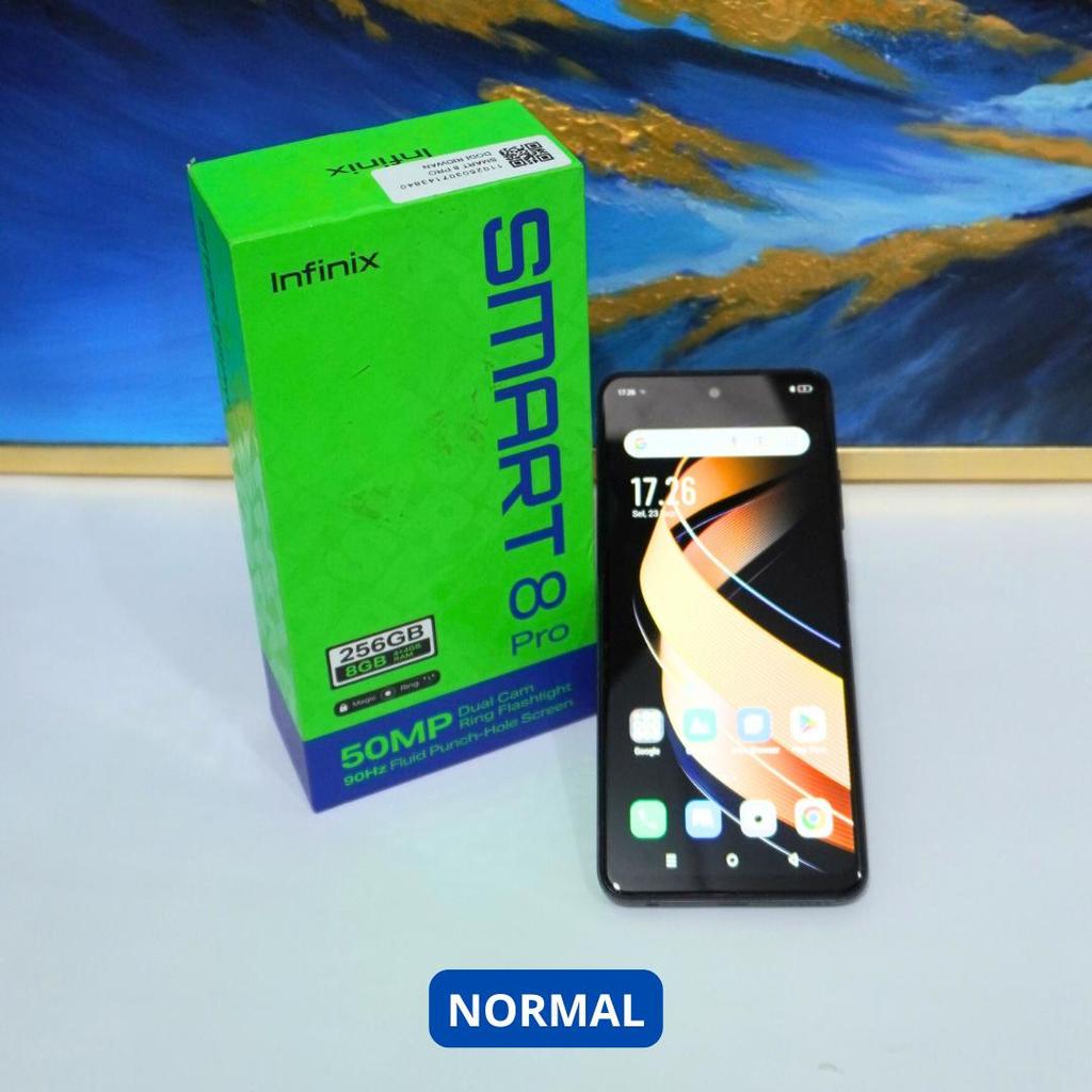INFINIX SMART 8 PRO 4/256 GB HP SECOND ORIGINAL SINAR MUTIARA CELL