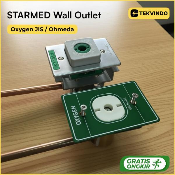 Wall Outlet Gas Medis JIS & Ohmeda Standar Terminal Oksigen Vakum Udara Rumah Sakit