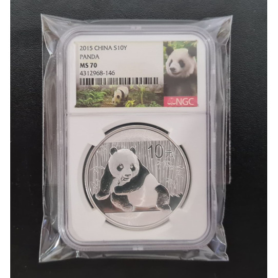 20142015 China 1oz Silver Panda Coin NGC MS70