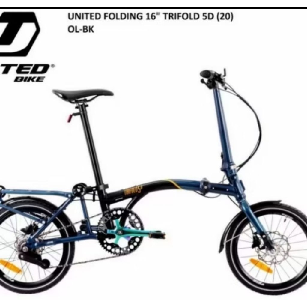 Promo...Sepeda Lipat UNITED TRIFOLD 5D 16 inch Alloy 5 Strumey  Archer