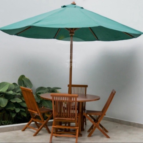 Set Meja Payung Outdoor Payung Taman Tenda Payung Cafe Kursi Set Outdoor Kursi 4