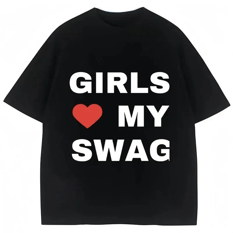 Harajuku Hip Hop Kaos Lucu Rapper Chief Keef Girls Love My Swag Wanita Fashion Kasual Kaos Longgar W