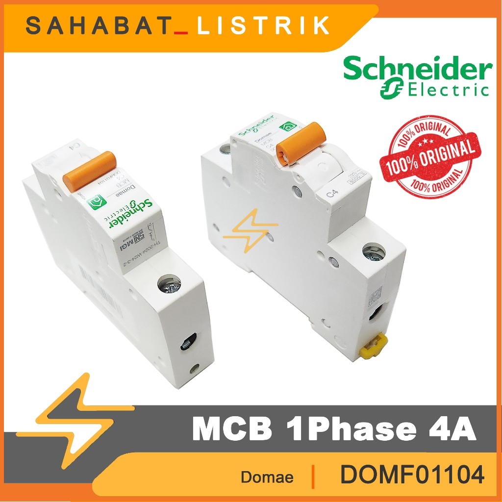 MCB SCHNEIDER 4A 1PHASE/ MCB 4 AMPER