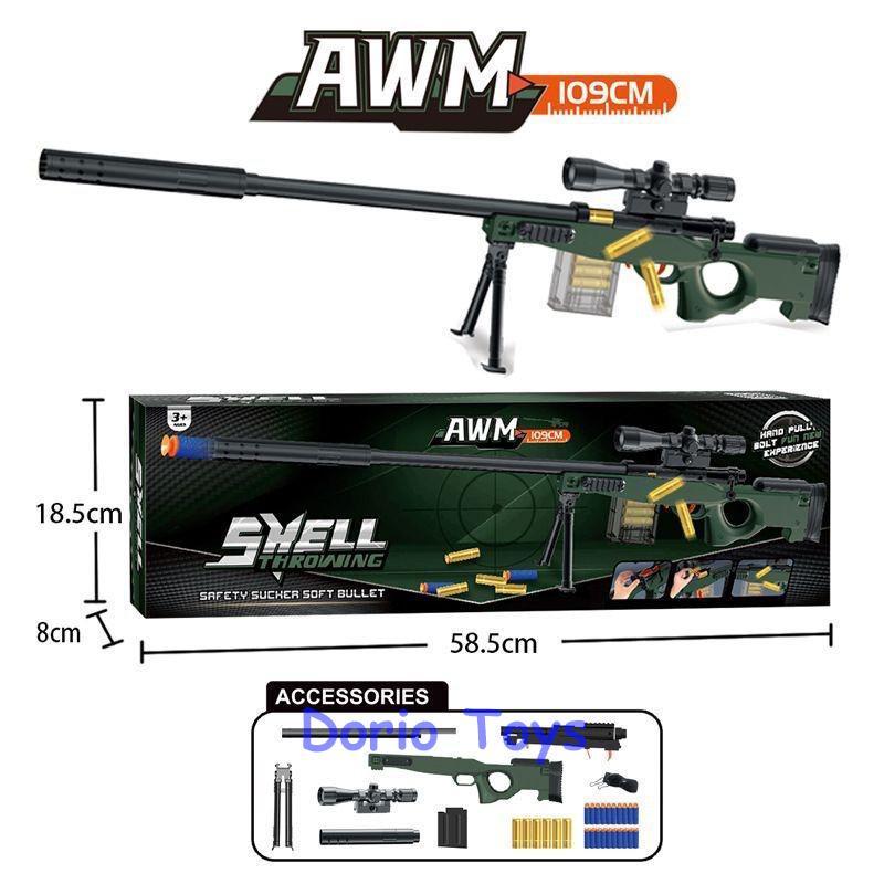 Mainan Blaster Anak AWM Style – Soft Bullet Sniper Foam Toy Aman untuk Anak Laki-Laki