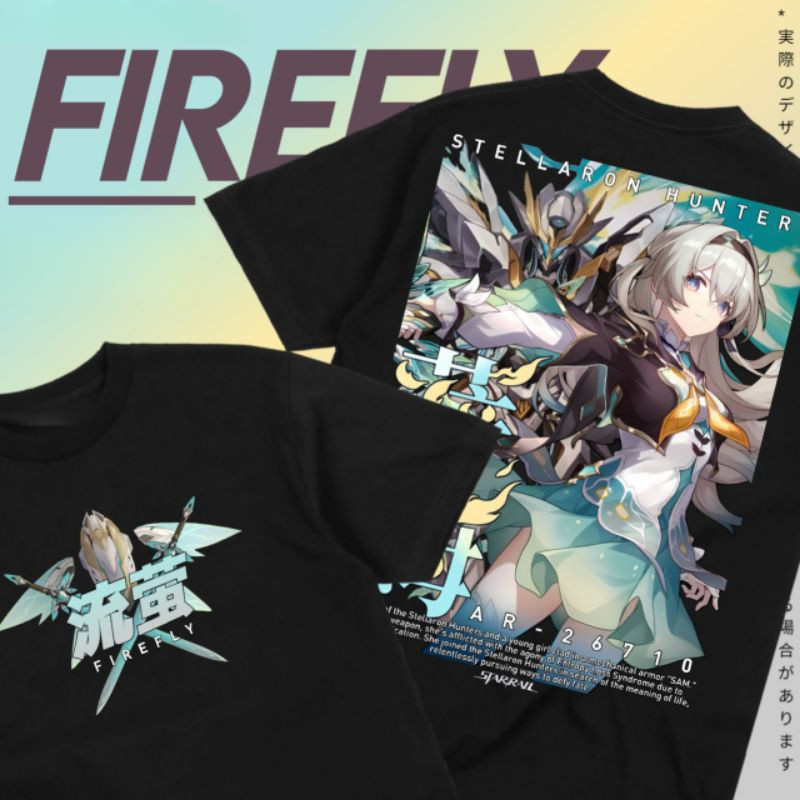 Kaos Game Firefly Honkai Star Rail HSR  Baju Atasan Wanita Karakter SAM Armored Girl Glamoth  Desain