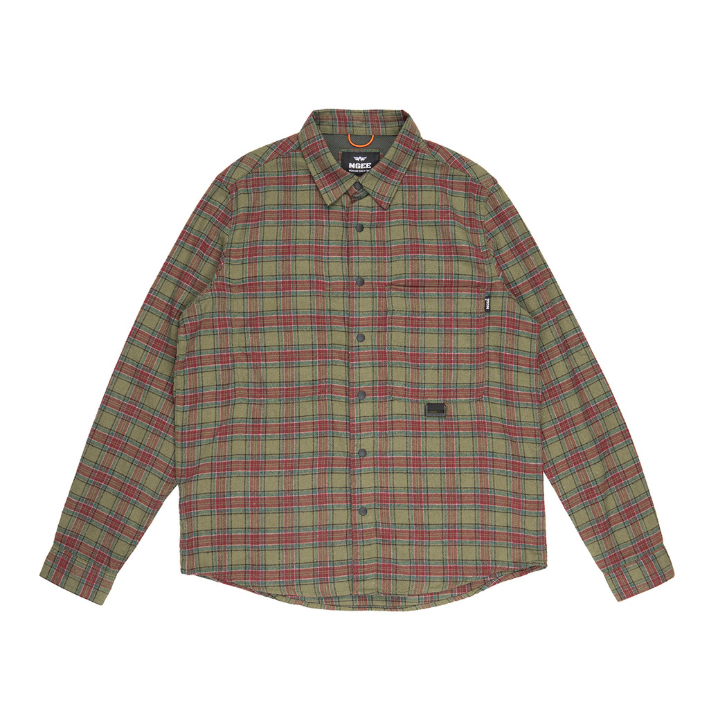 MGee Kemeja Flanel Pria Motif Kotak Kotak Jazon C001 Green