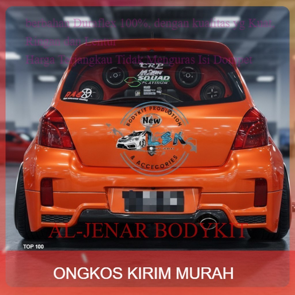 bodykit yaris 2006-2011upgrade trd bodykit yaris bakpao