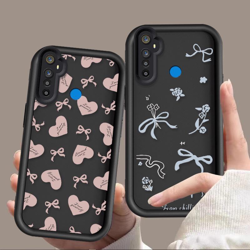Casing For Realme 5 5i 5S 6i 6 6s Pro Cartoon Silicone Soft Phone Case TPU Bow Love Girl Couple Ange