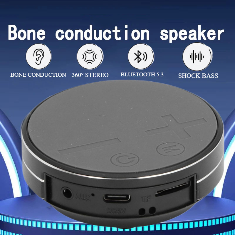 Bone Conduction Desktop Wireless TWS Small Speaker SD Card Wireless Speaker High Fidelity Sound Qual
