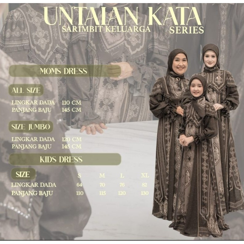 SARIMBIT UNTAIAN KATA by OMEIRO ADDICT GAMIS  COUPLE SEKELUARGA RAYA COLLECTION RUMAH GAMIS SURABAYA