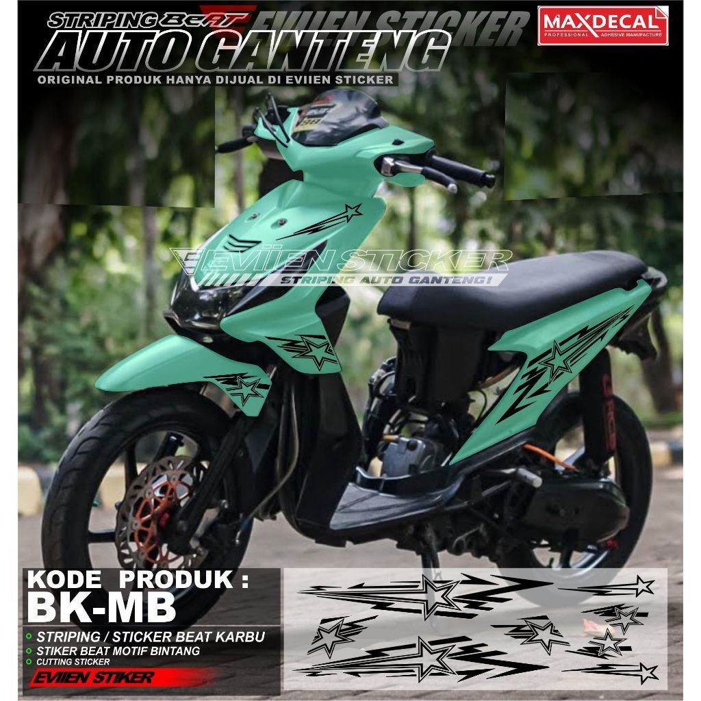 evin.sticker Sticker Motor Full Body Stiker Beat Karbu / Beat Deluxe ( 2020 2021 2022 2023 ) - Strip