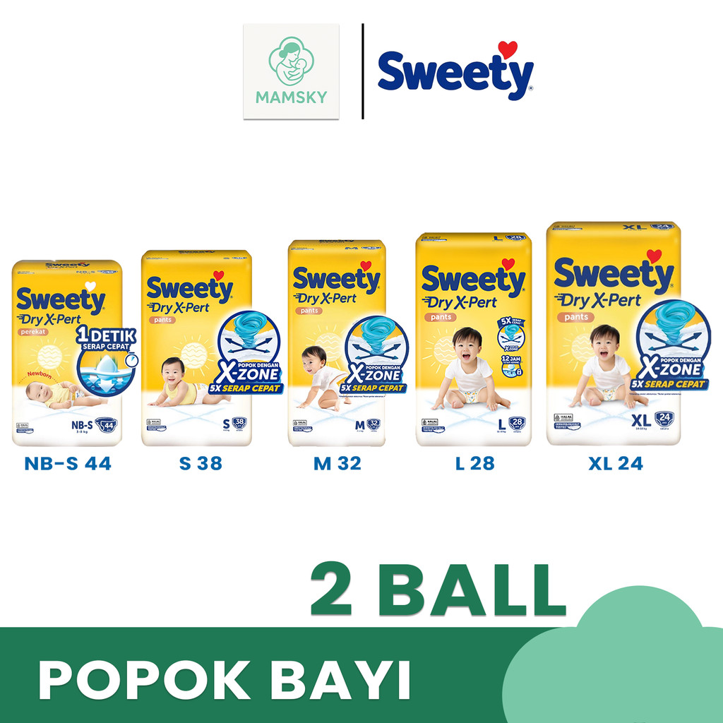 Sweety Bronze Paket 2 Ball Popok Bayi Size Nb