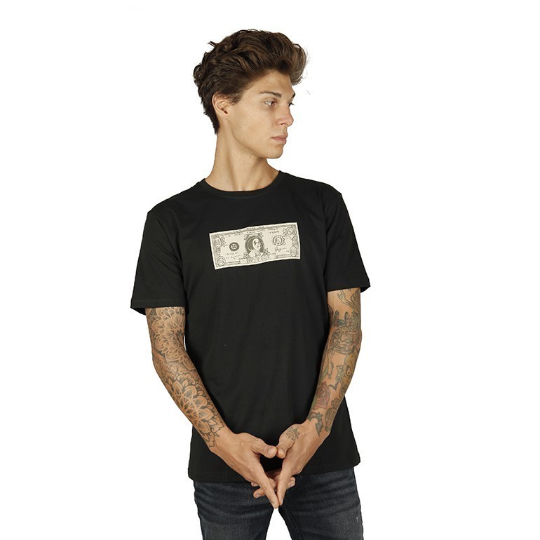ORI  Insight Kaos Pria Lengan Pendek Hitam 51 Dollar Tee IS911138-BLK Planetsurf Kaos Pria Atasan Pr